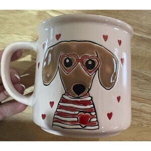 Spectrum Designz Dachshund Heart Glasses DUTCHES DOG 18oz Mug NEW